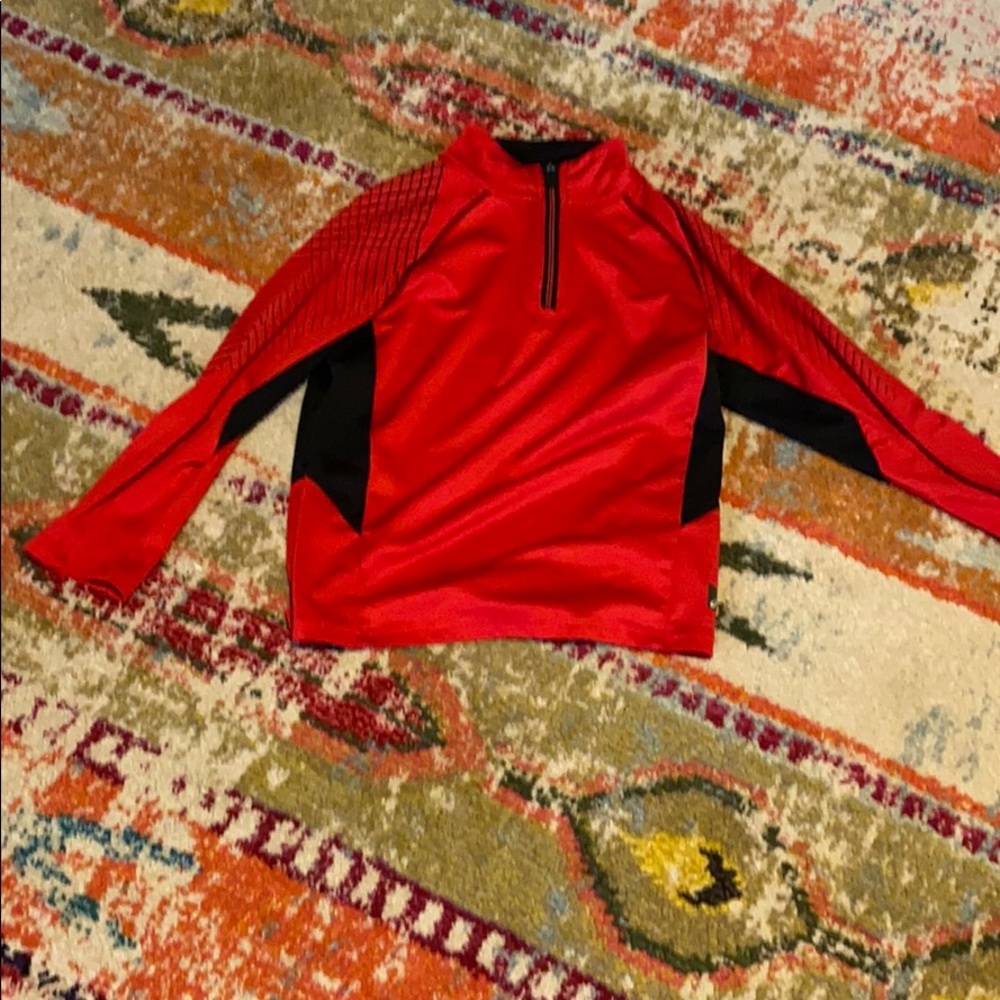 Red Asics long sleeve shirt